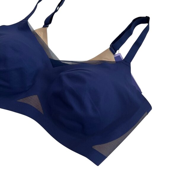 Honey‎ Love Crossover Bra Navy Size 1X 40 D-F Support Wireless Comfort - Picture 5 of 9